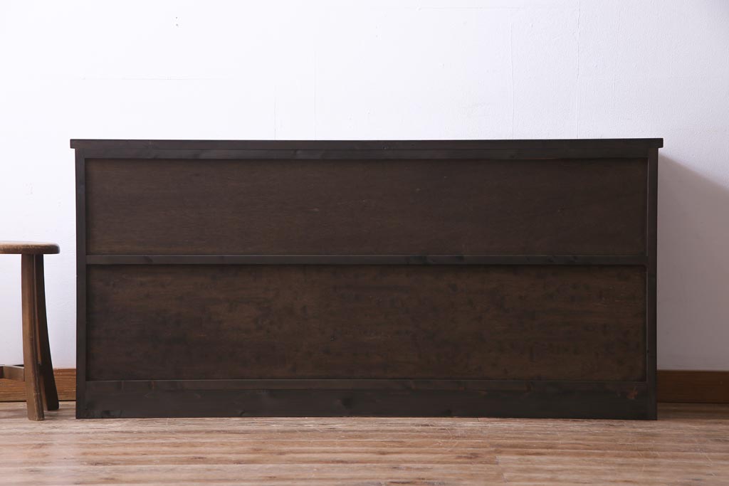 ラフジュ工房オリジナル　古建具リメイク　レトロな雰囲気がお洒落な収納棚(戸棚、リビングボード)