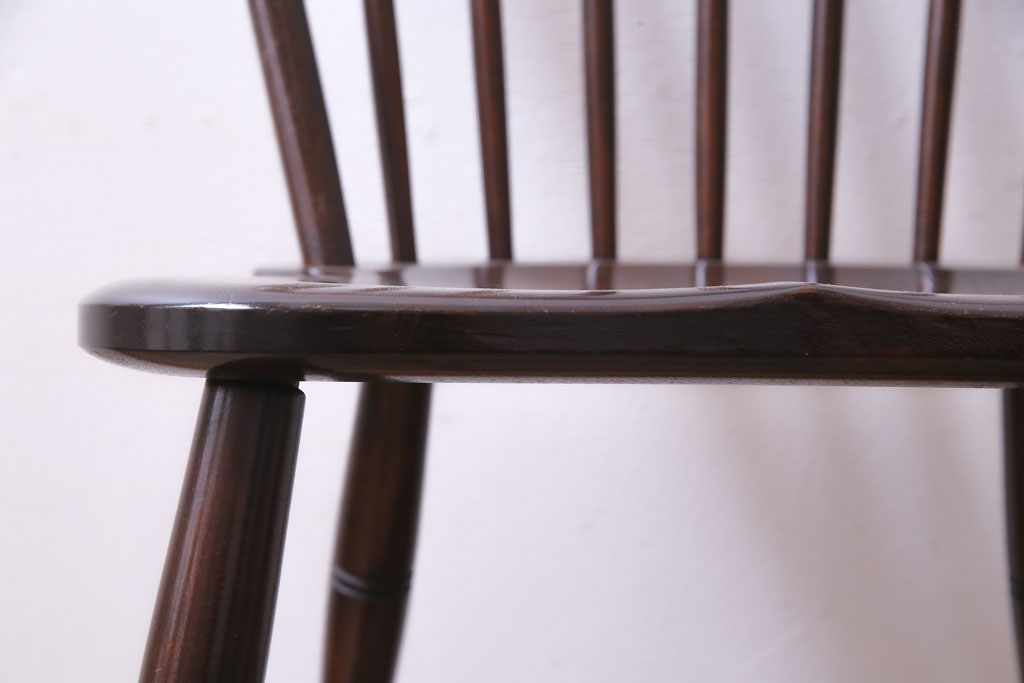 中古　松本民芸家具　ビンテージ　凛とした雰囲気を漂わせる#72型・リーチチェア(ダイニングチェア、椅子)