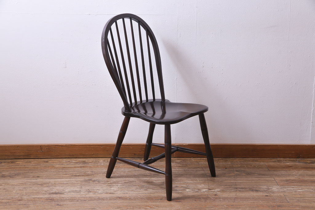 中古美品　松本民芸家具　ビンテージ　凛とした雰囲気を漂わせる#72型・リーチチェア(ダイニングチェア、椅子)(1)