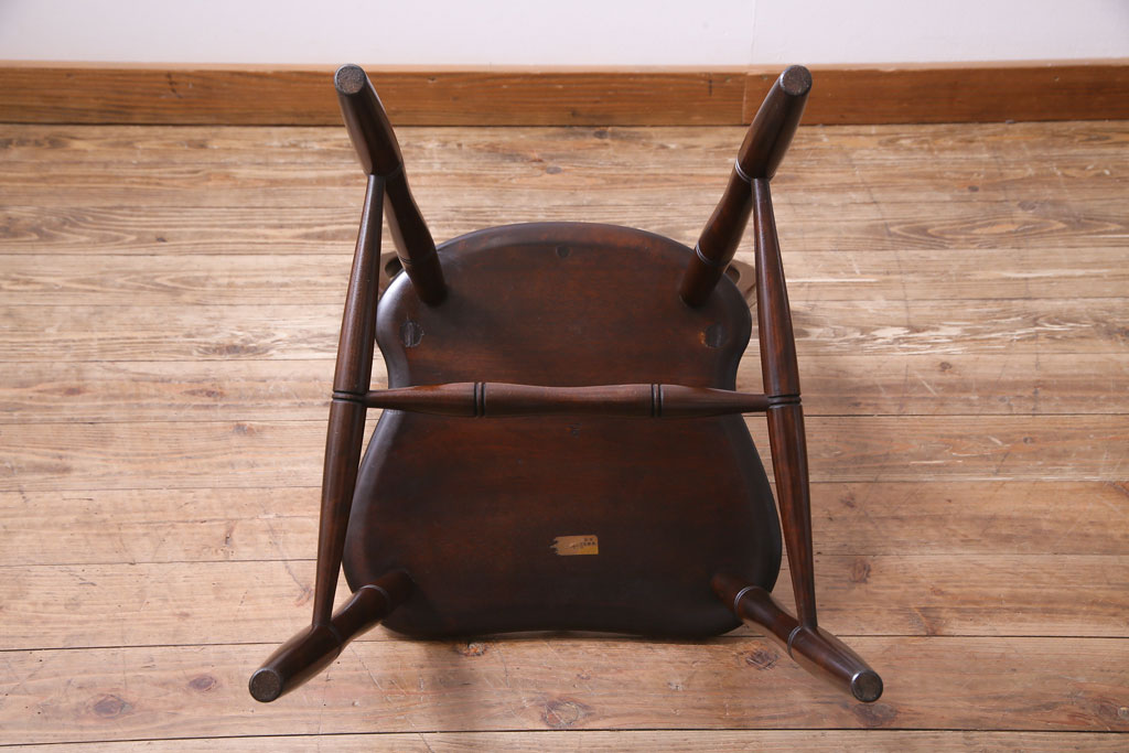 中古　松本民芸家具　ビンテージ　凛とした雰囲気を漂わせる#72型・リーチチェア(ダイニングチェア、椅子)(2)