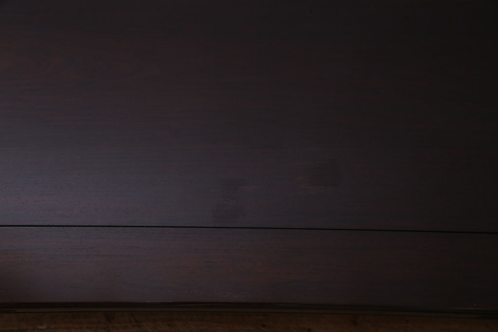 中古　唐木指物　紫檀材　高級感あふれる本漆塗りの座卓(ローテーブル、センターテーブル)(定価約80万円)