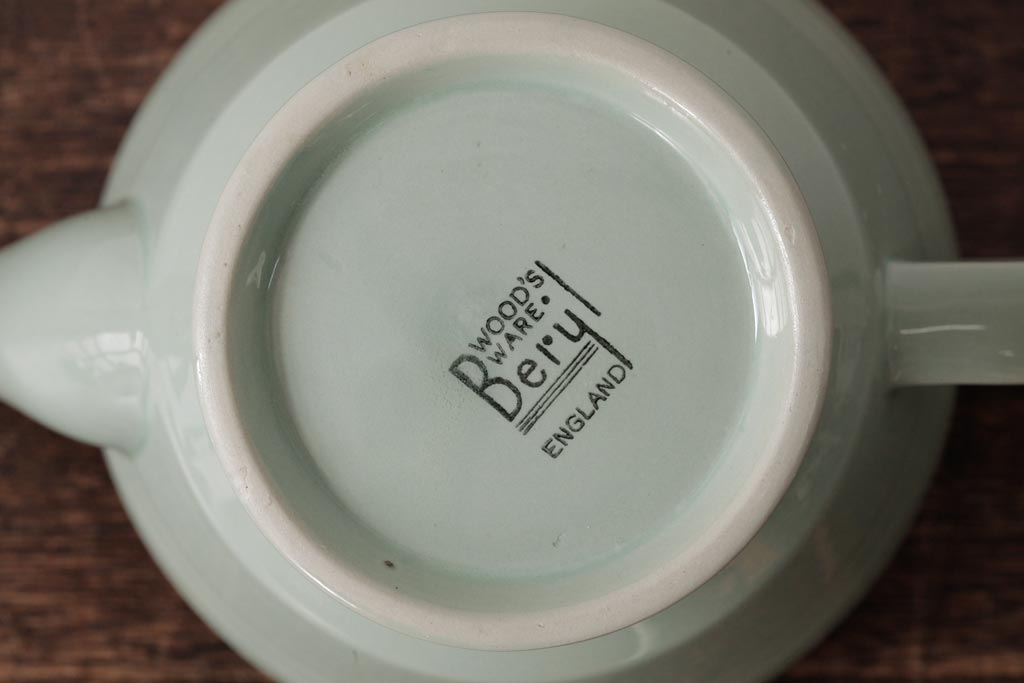 アンティーク雑貨　イギリスビンテージ　Woods ware(ウッズウエア)　Beryl(ベロル)　ティーポット