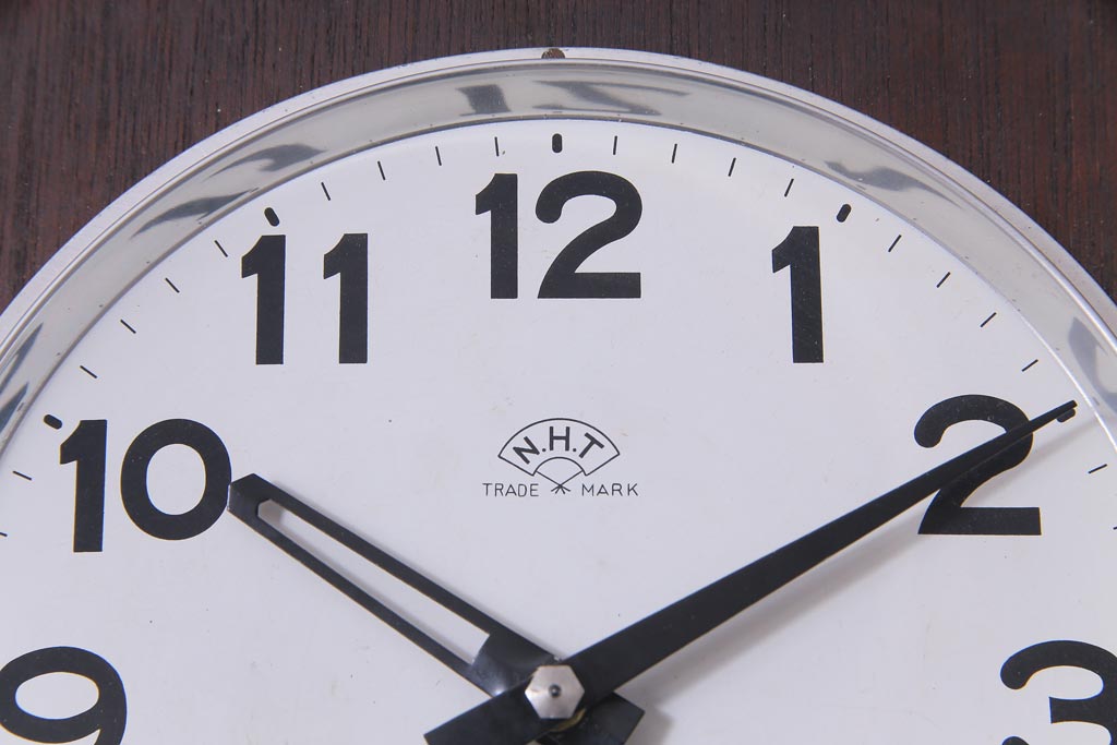 アンティーク雑貨　AIKOSHA(愛工舎)　堀田時計店　CROWNFAN　手巻き式振り子　30DAY掛時計(柱時計、壁掛け時計)