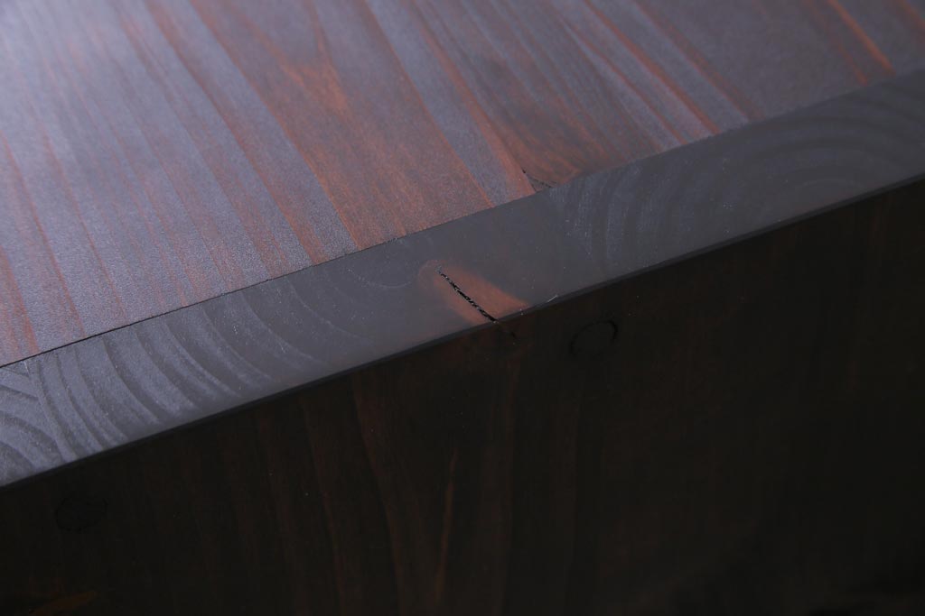 ラフジュ工房オリジナル　味わい深い建具をリメイクした壁掛け戸棚(ウォールシェルフ、収納棚)(1)