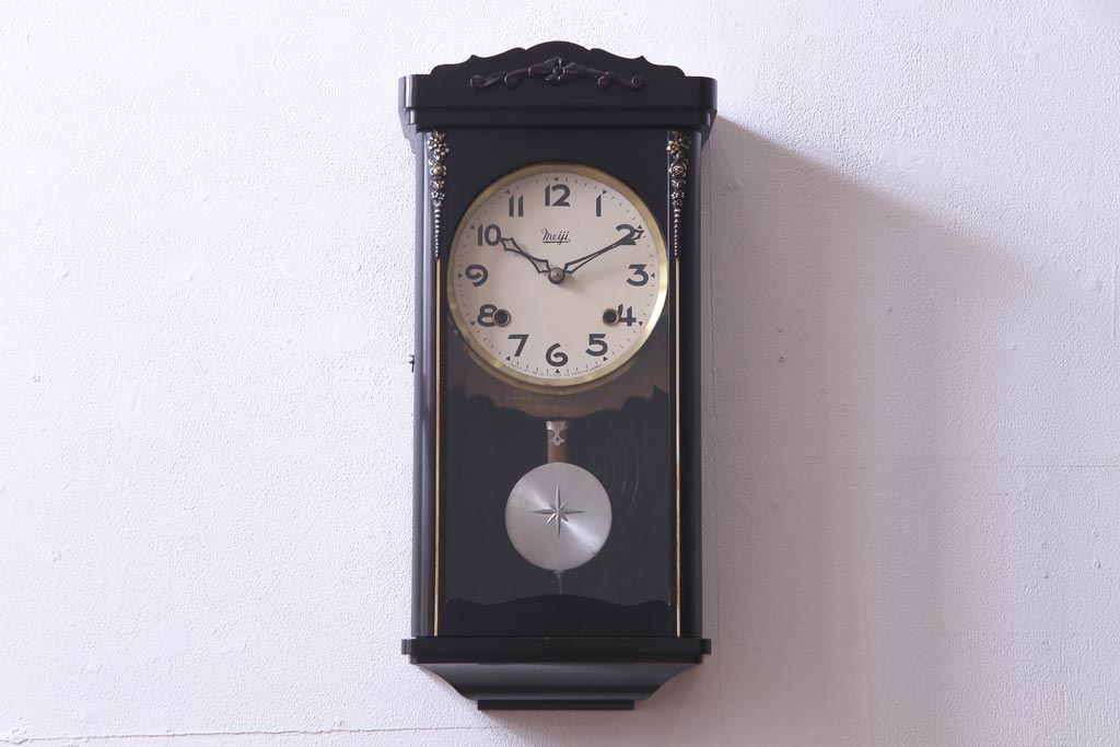 meiji 振り子時計 アンティーク - 掛時計/柱時計