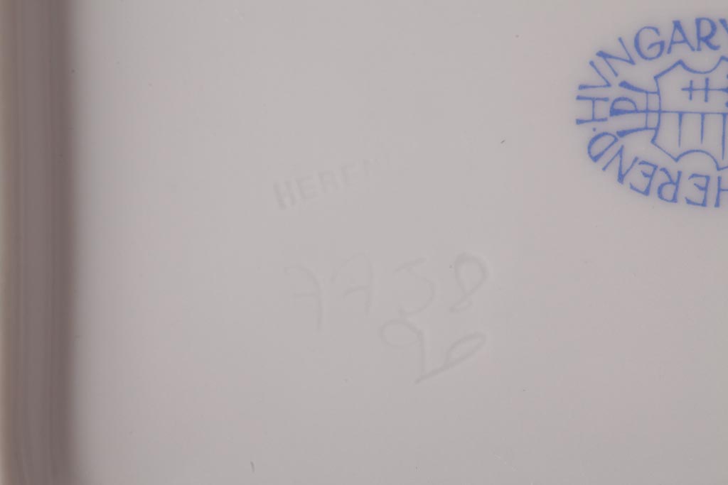 中古　ハンガリー　HEREND(ヘレンド)　RO　ロスチャイルドバード　ナッツディッシュ(長方型ボウル)