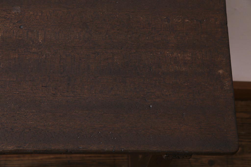 レトロ家具　昭和レトロ　木の温かみが楽しめる学校の木製デスク(平机、在宅ワーク、在宅用学習机)