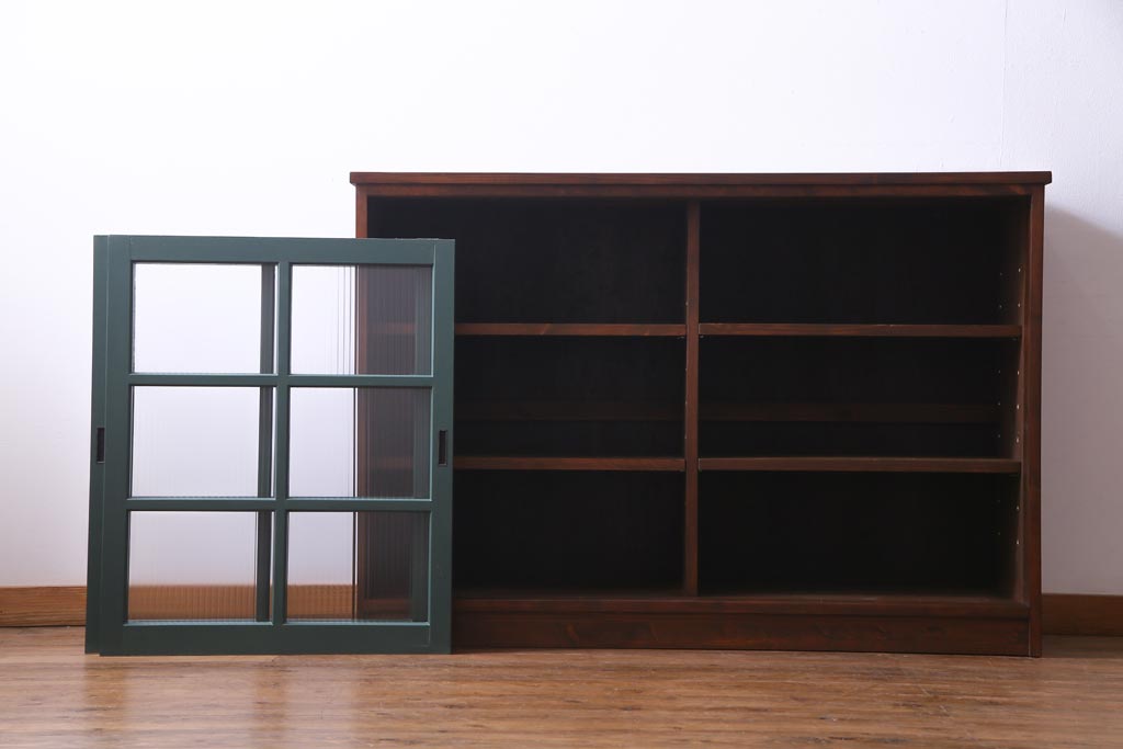 ラフジュ工房オリジナル　レトロな建具をリメイクした収納棚(戸棚、キャビネット)