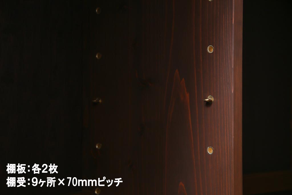ラフジュ工房オリジナル　レトロな建具をリメイクした収納棚(戸棚、キャビネット)