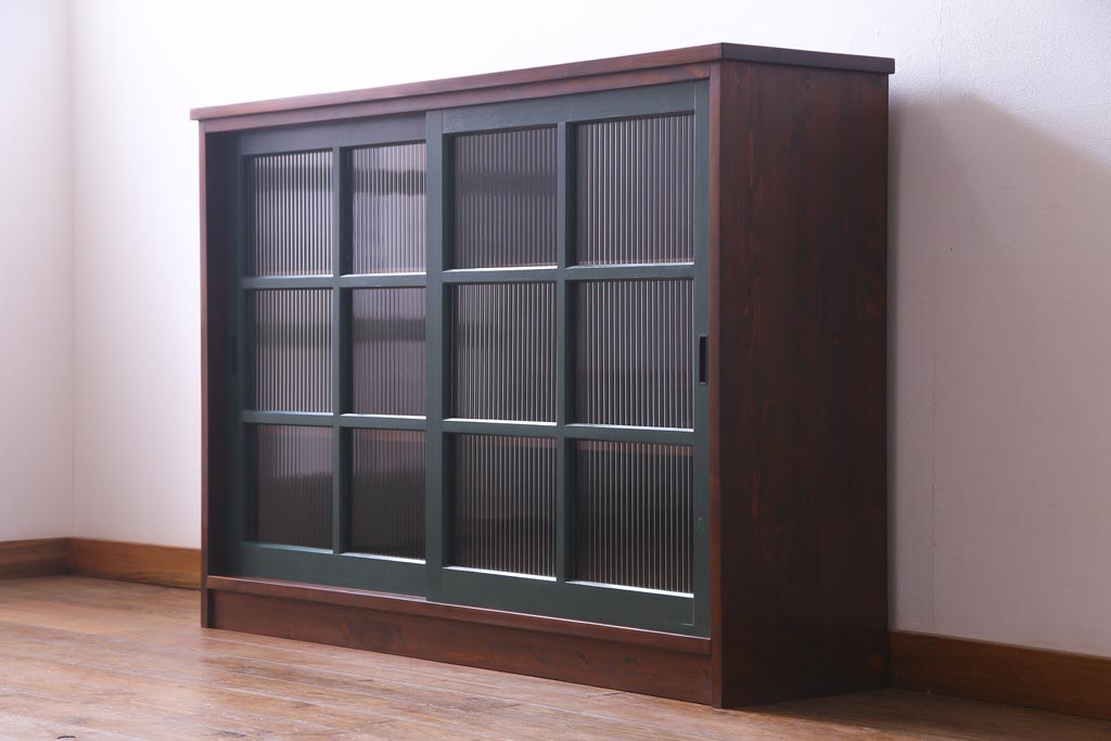 ラフジュ工房オリジナル　レトロな建具をリメイクした収納棚(戸棚、キャビネット)