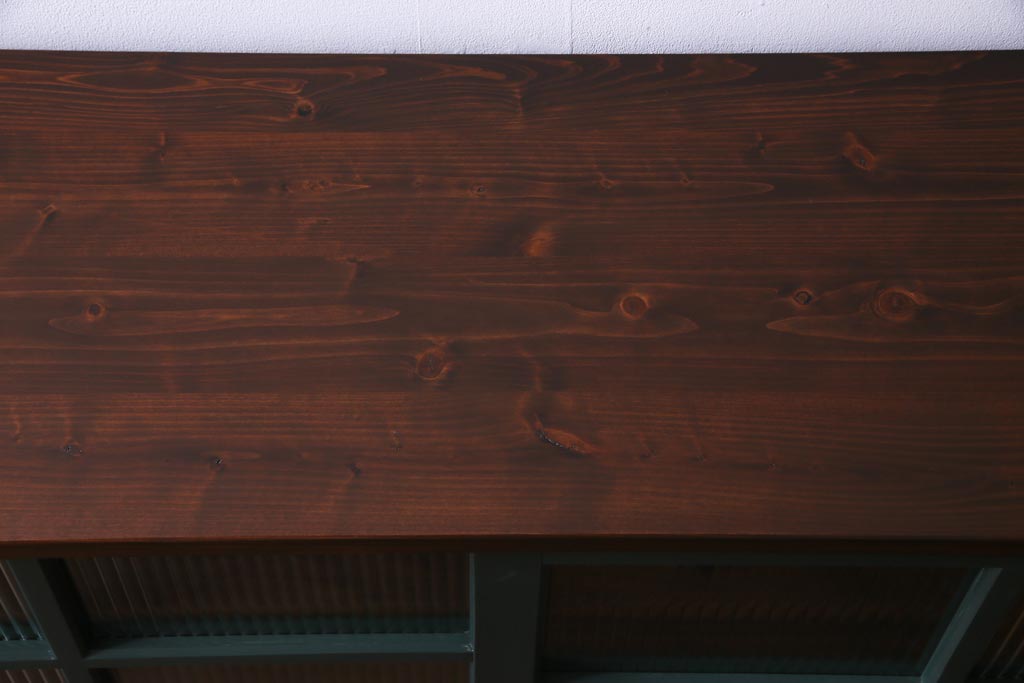 ラフジュ工房オリジナル　レトロな建具をリメイクした収納棚(戸棚、キャビネット)