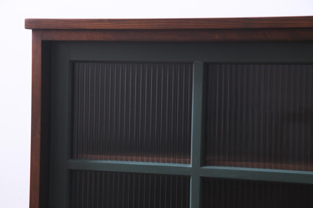 ラフジュ工房オリジナル　レトロな建具をリメイクした収納棚(戸棚、キャビネット)