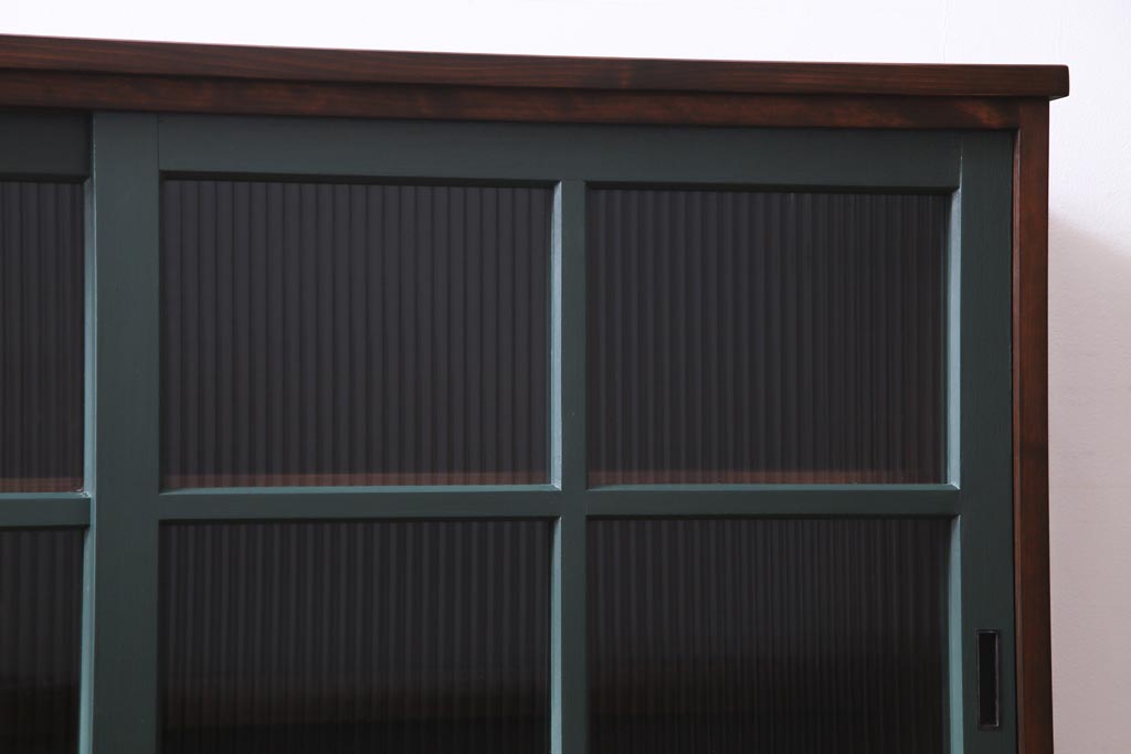 ラフジュ工房オリジナル　レトロな建具をリメイクした収納棚(戸棚、キャビネット)