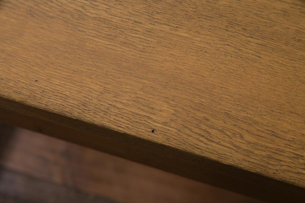 アンティーク家具　昭和中期　シンプルで懐かしい雰囲気の片袖デスク(机、在宅ワーク、在宅用カウンターテーブル、作業台)