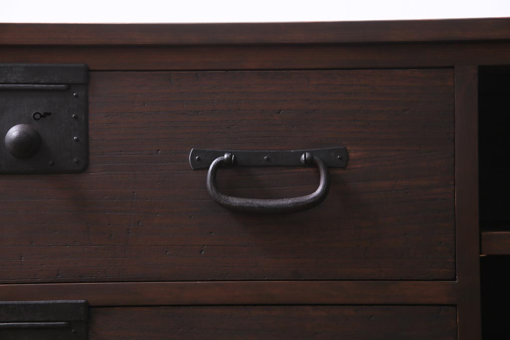 ラフジュ工房オリジナル　リメイク家具　箪笥の引き出しを活用したテレビボード(ローボード、収納棚)