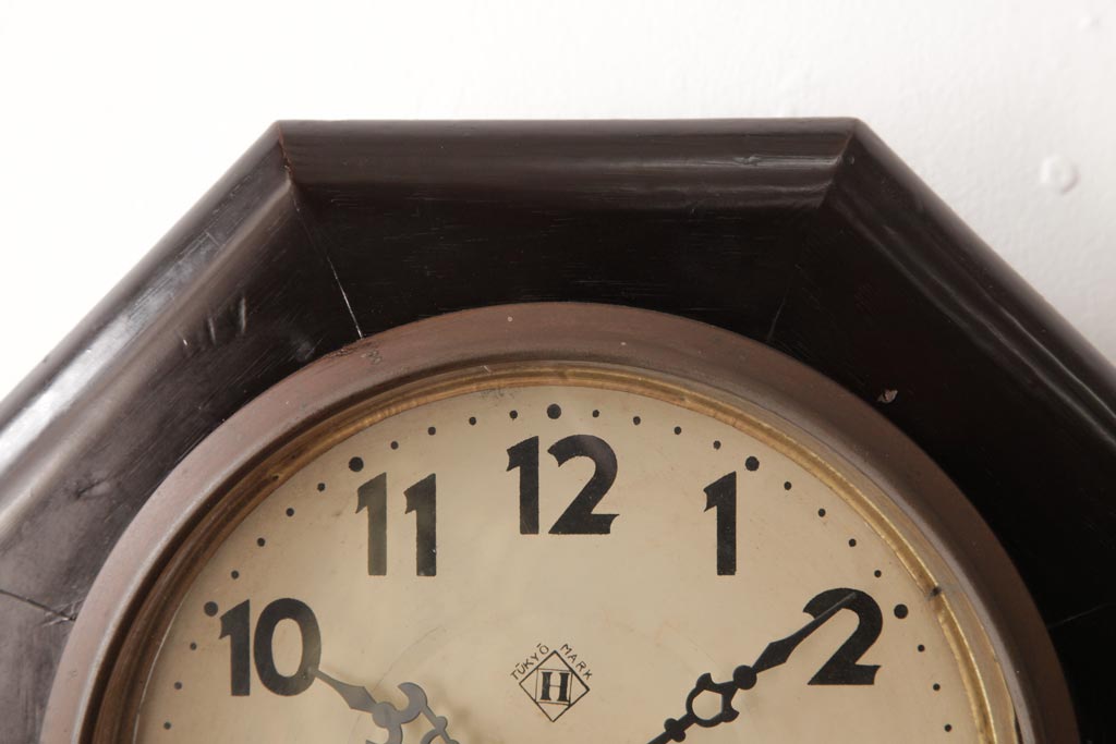 アンティーク雑貨　和製アンティーク　SEIKOSHA(精工舎、セイコー)　内部交換済・電池式　八角柱時計(掛時計、振り子時計)