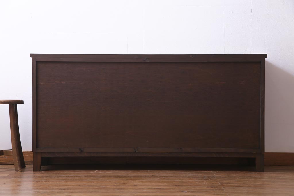 ラフジュ工房オリジナル　昭和初期の建具を活用した和モダンなリビングボード(戸棚、収納棚)