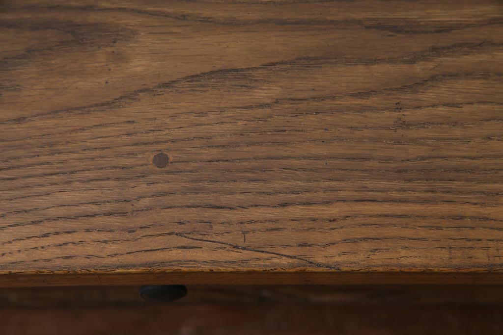 リメイク　片面引き出し付き　レトロな薄型テーブル(作業台、コンソールテーブル)