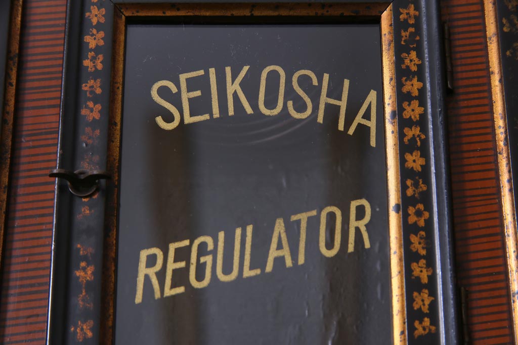 アンティーク雑貨　和製アンティーク　SEIKOSHA(精工舎、セイコー)　ゼンマイ式　八角柱時計(掛時計、振り子時計)
