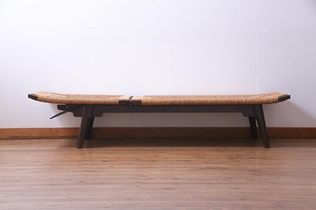 中古　美品　松本民芸家具　柳宗悦氏監修　#512型　ベンチ(長椅子、シェーズロング、寝イス、寝椅子)(定価約48万円)(R-034131)