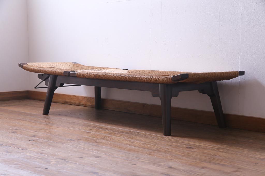 中古　美品　松本民芸家具　柳宗悦氏監修　#512型　ベンチ(長椅子、シェーズロング、寝イス、寝椅子)(定価約48万円)(R-034131)