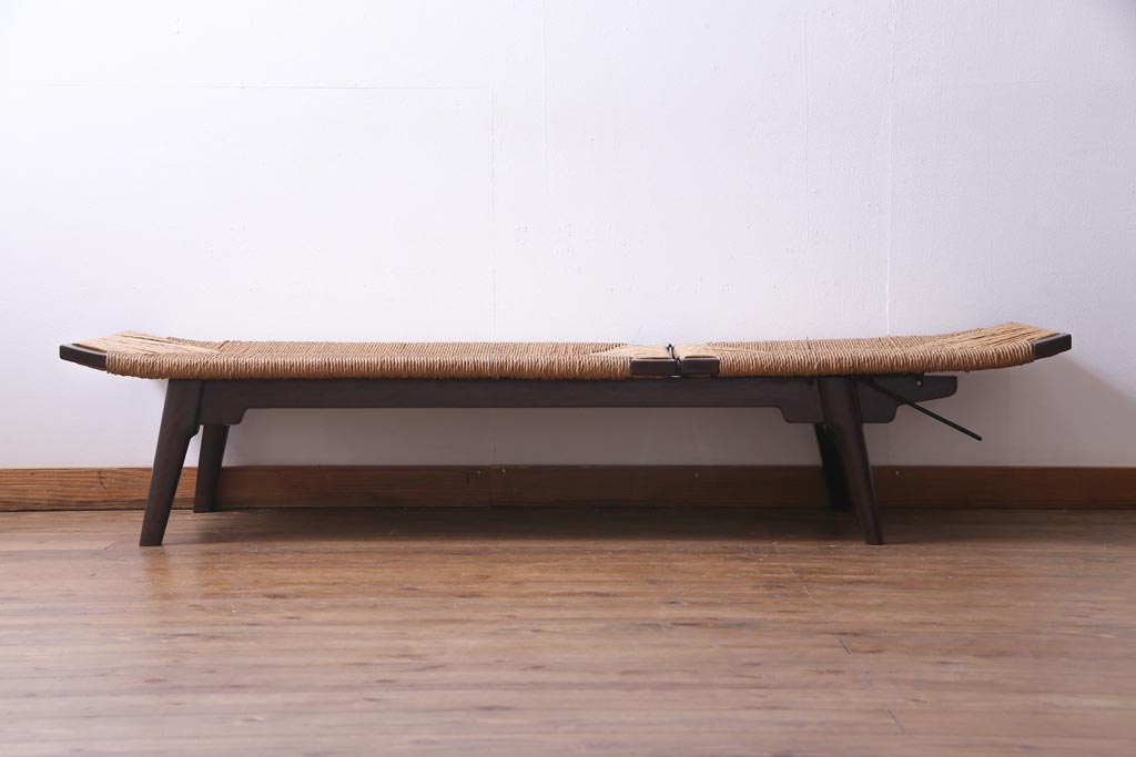 中古　美品　松本民芸家具　柳宗悦氏監修　#512型　ベンチ(長椅子、シェーズロング、寝イス、寝椅子)(定価約48万円)(R-034131)