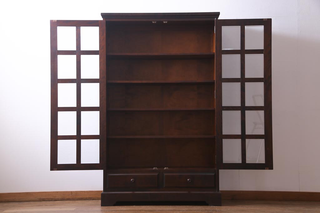 中古美品　北海道民芸家具　飾り棚にもおすすめなブックケース(本箱、収納棚、キャビネット)