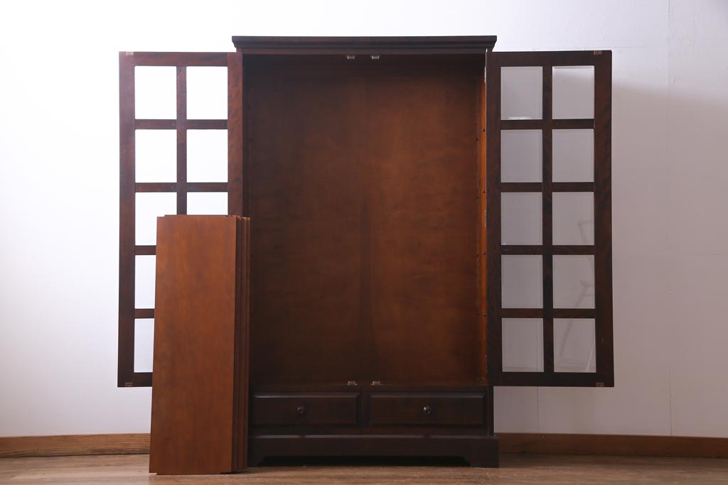 中古美品　北海道民芸家具　飾り棚にもおすすめなブックケース(本箱、収納棚、キャビネット)