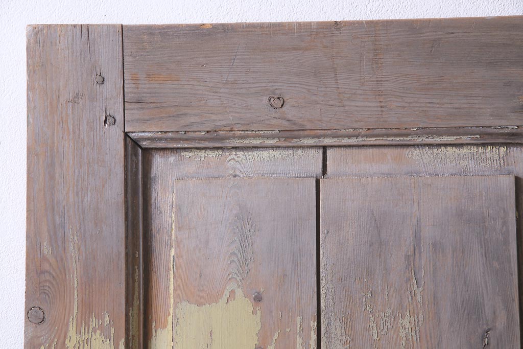 フランスアンティーク　シャビーな風合いがおしゃれなオリジナルペイントの親子ドア(扉、両開き戸、建具)