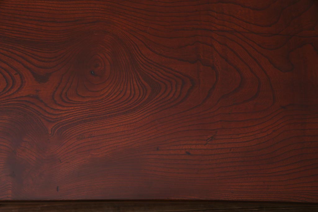アンティーク家具　和製アンティーク　総ケヤキ材　上品な和の雰囲気漂う漆塗りの文机(座机、ローテーブル)