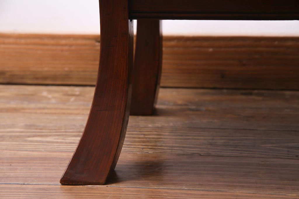 アンティーク家具　和製アンティーク　総ケヤキ材　上品な和の雰囲気漂う漆塗りの文机(座机、ローテーブル)