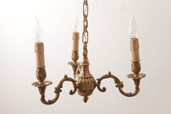 フランスビンテージ　真鍮　おしゃれな多面体のペンダントライト(天井照明、吊り下げ照明)
