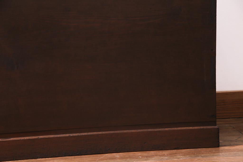 アンティーク雑貨　和製アンティーク　ヒノキ材　シンプルで味のある固定蓋付き木箱(収納箱)