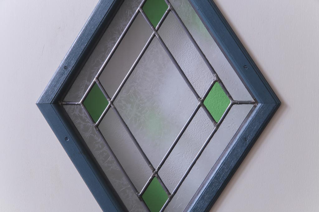 ペイント建具　ラフジュ工房オリジナルステンドグラス　爽やかな色合いのリメイクドア(木製扉、建具)
