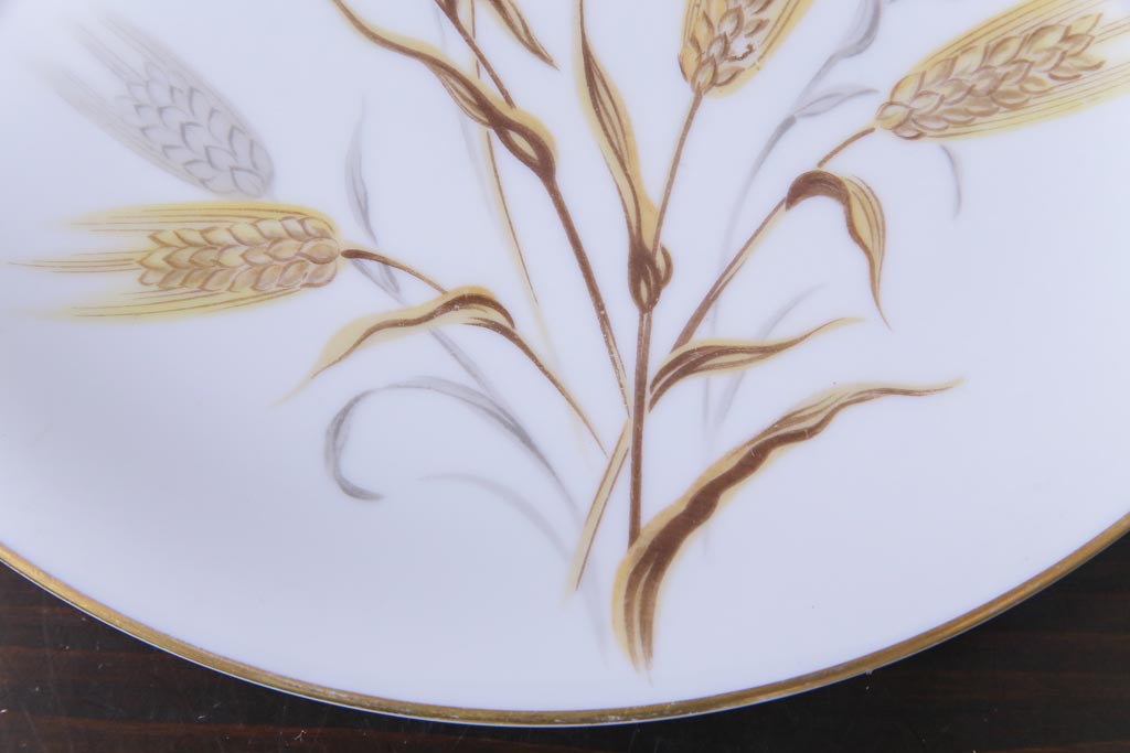 ノリタケ(noritake、則武)　麦穂　ゴールドリムが上品な26.5cmプレート(大皿)