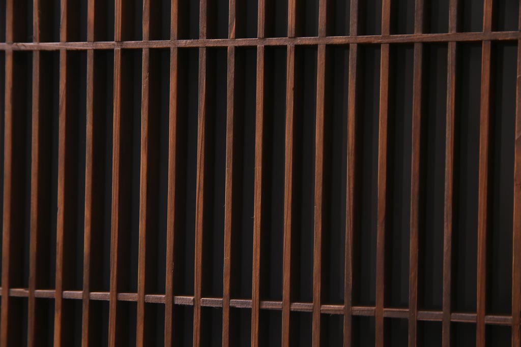 ラフジュ工房オリジナル　古建具リメイク　一味違った和モダンの空間づくりにおすすめな鉄脚戸棚(組子、書院戸、収納棚)