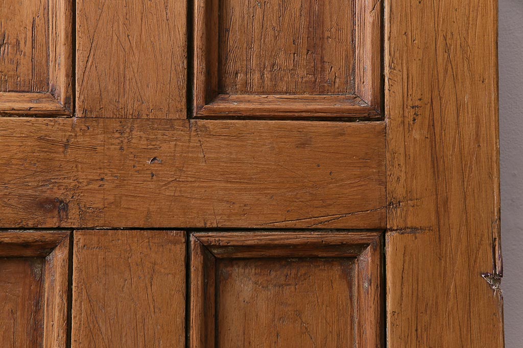 フランス　裏面ペイント　アンティークならではのシャビーな風合いがお洒落な木製ドア(扉、ディスプレイ)
