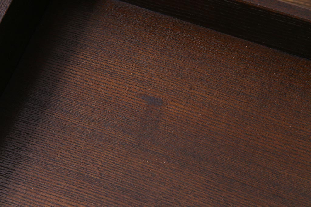 アンティーク雑貨　ビンテージ　工芸家具　栗材　手掛け付き　御物緑地花鳥梅花文錦　気品を感じる高脚衣装盆(脚付き衣装盆)