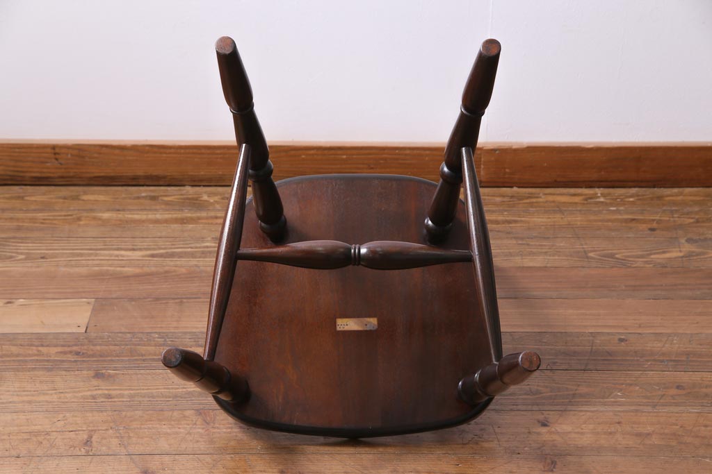 中古美品　松本民芸家具　クラシカルな16型スピンドルチェア(ダイニングチェア、椅子)