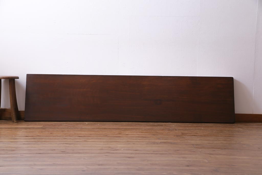 アンティーク雑貨　昭和中期　ワックス仕上げ　DIY素材におすすめな味のあるラワン材一枚板(古材、材料)(2)