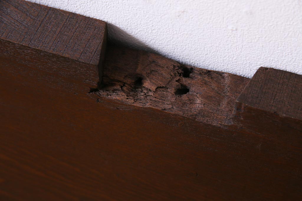 アンティーク雑貨　明治大正期　DIY　力強い見事な木目が楽しめる古材一枚板(材料)