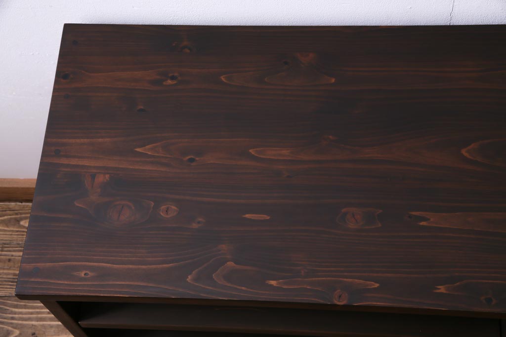 ラフジュ工房オリジナル　前板桐材　古い時代箪笥をリメイクしたリビングボード(テレビ台、テレビボード、収納棚、引き出し)