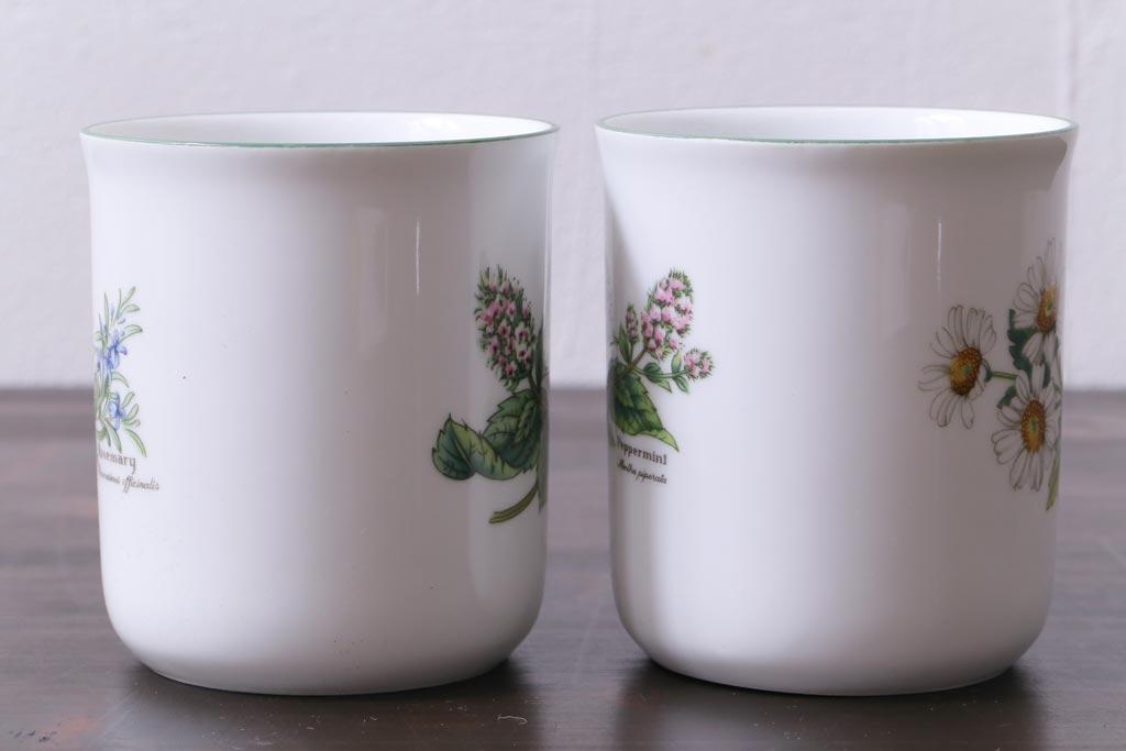 ROYAL WORCESTER(ロイヤルウースター)　WORCESTER　HERBS(ウースターハーブ)　コーヒーカップ2点セット