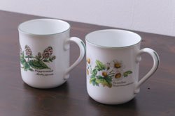 ROYAL WORCESTER(ロイヤルウースター)　WORCESTER　HERBS(ウースターハーブ)　コーヒーカップ2点セット