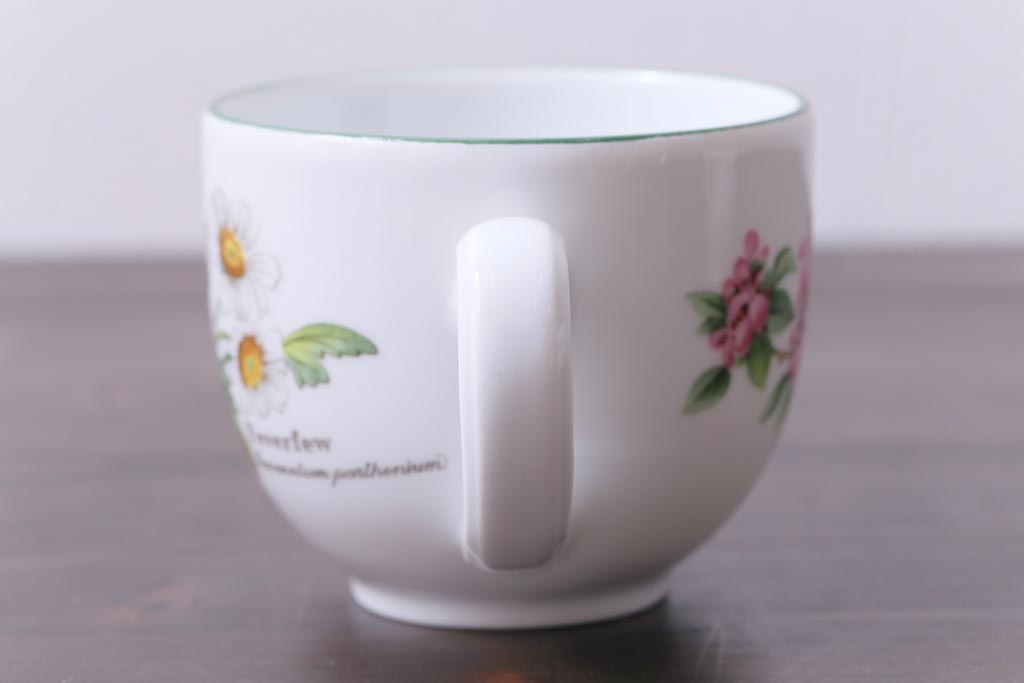 イギリス　ROYAL WORCESTER(ロイヤル ウースター)　HERBS(ハーブス)　カップ&ソーサー2客セット(2)