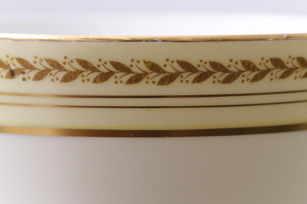 中古　オールドノリタケ(Noritake、則武)　月桂樹-М　CALIBAN　品のあるデザインが素敵なカップ&ソーサー2客セット(洋食器)(2)