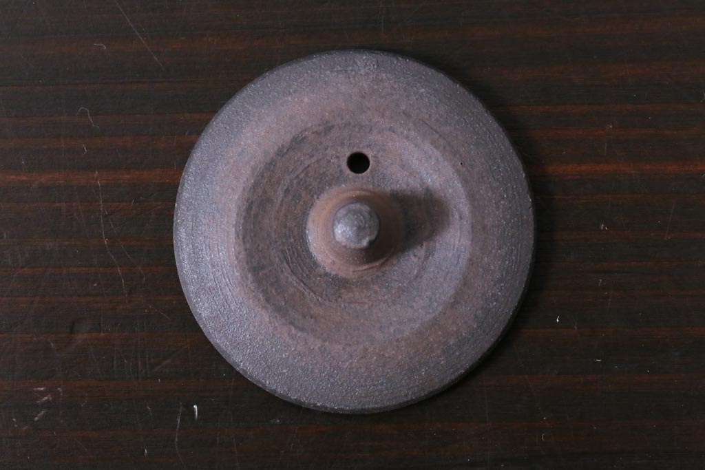 中古未使用品　笠間焼　黒田隆　共箱付き　焼〆急須(焼締め、締め焼き)