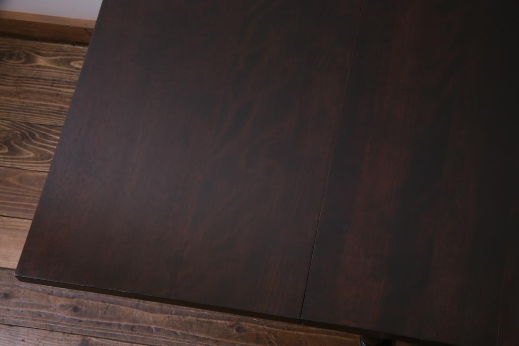中古　ビンテージ　松本民芸家具　M型　上品な雰囲気のバタフライ卓(ダイニングテーブル、エクステンションテーブル)(定価約19万円)(1)
