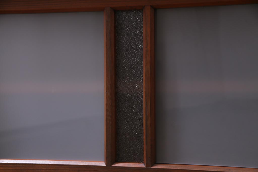 ラフジュ工房オリジナル　古い建具の枠が味わい深い横長のリビングボード(収納棚、戸棚)