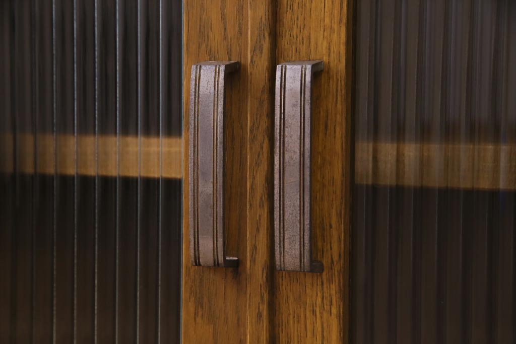 レトロ家具　昭和レトロ　天板ホワイトオーク材　特大サイズ!温もり溢れるナラ材製の両面両袖デスク(パートナーデスク、作業台、ワークデスク、在宅ワーク、在宅用)